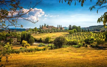 Village de Toscane en Italie.