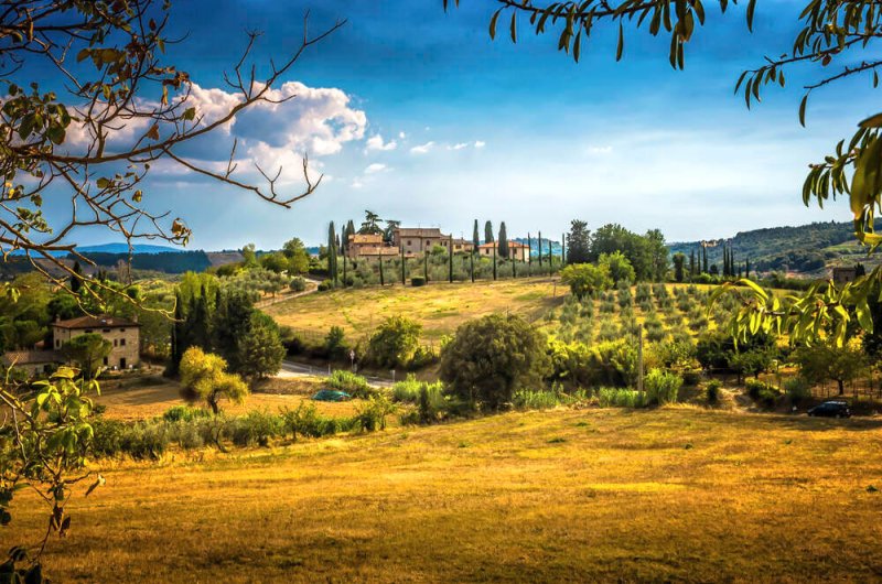 Village de Toscane en Italie.