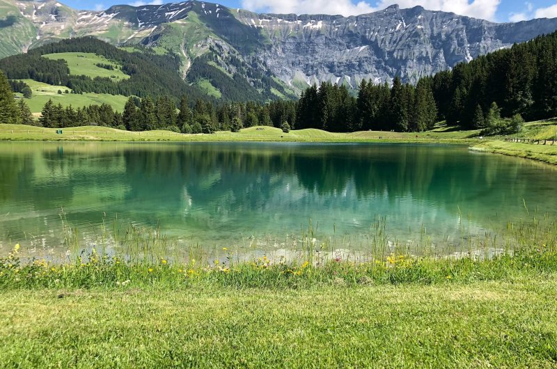 Lac artificiel Megève.