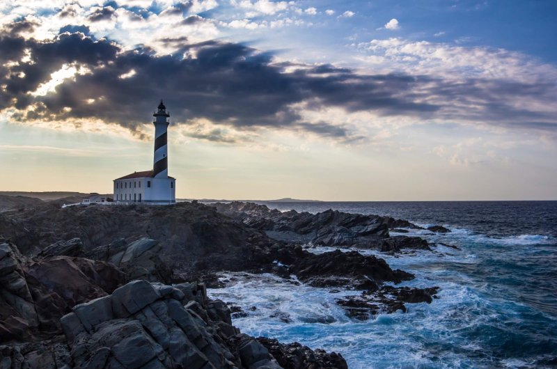 Phare sur l'île de Minorque.